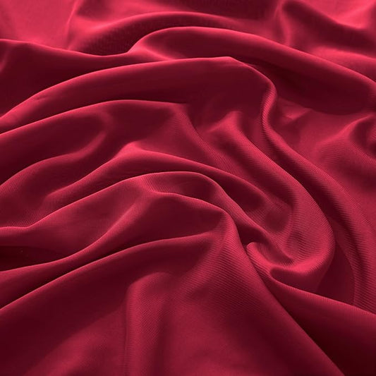 VACVELT Burgundy Chiffon Fabric by The Yard, 60 Inch Wide Chiffon Sheer Fabric Bolt Wedding Draping Fabric, Soft Chiffon Fabric for Wedding Arch Draping Backdrop, Party Decoration (Pre-Cut, 10 Yards)