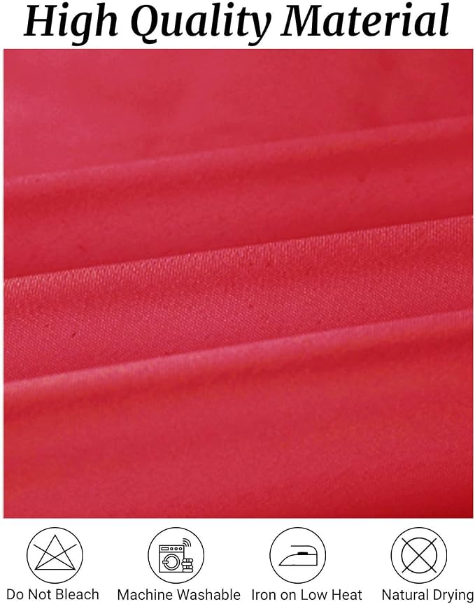 Fokitut 6 Pack Round Tablecloth, 90 Inch, Stain Resistant and Wrinkle Polyester Table Cloth, Fabric Table Cover for Kitchen Dining, Wedding, Party, Holiday Dinner-Red