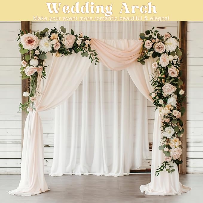 8FTx8FT Wedding Arch Backdrop Stand Square Metal Rectangular Arch Frame Balloon Arch Stand for Wedding Birthday Party Baby Shower Bridal Shower Photography Decoration（White）