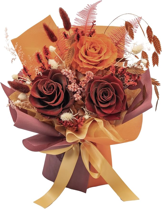 Forever Flower Gifts for Her: Romantic Flowers for Graduation-Daughter Girlfriend Wife Mom Grandma-Preserved Rose Bouquets-Flowers for Delivery Prime on Birthday Anniversary Valentines (Ancora Red)