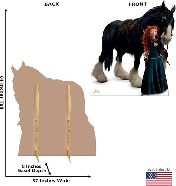 Cardboard People Merida & Angus Life Size Cardboard Cutout Standup - Disney Pixar's Brave