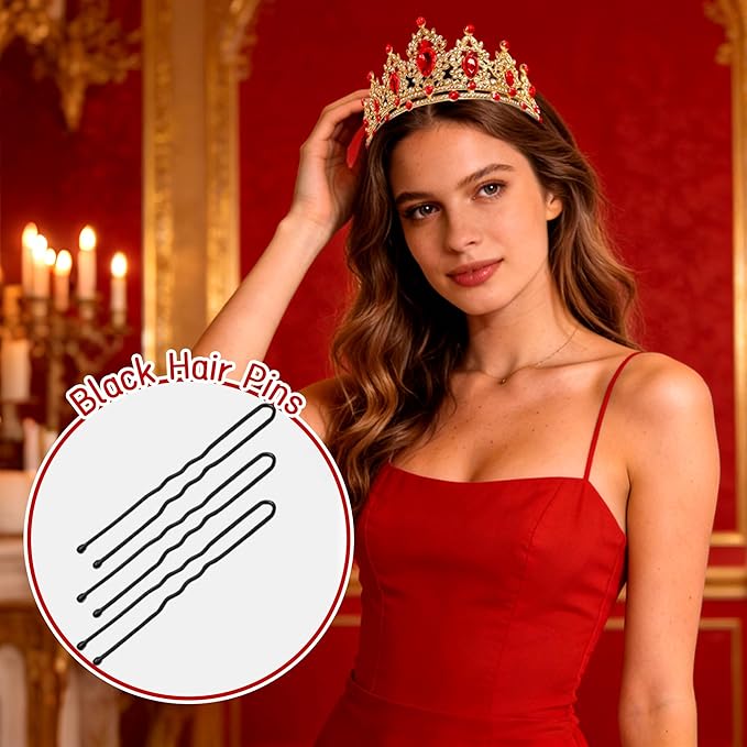 Red Queen Crown Cake Topper Gold Crown Birthday Decorations Butterfly Sign Gold Balls Cake Decorations Birthday Party Bridal Shower Decor