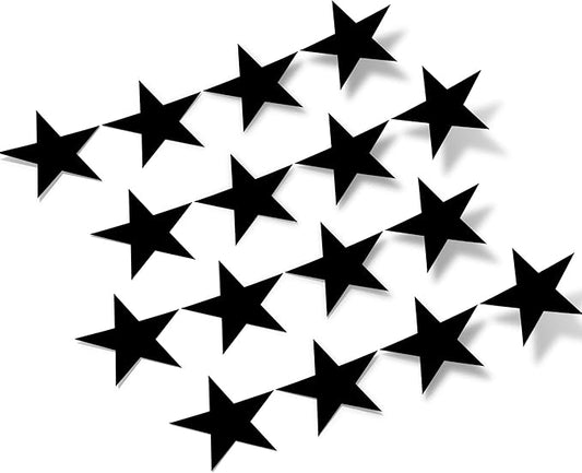 (1 inch) Set of 150 Black Stars Vinyl Wall Decals Stickers - Removable Adhesive Safe on Smooth or Textured Walls Bathroom Kids Room Nursery Decor