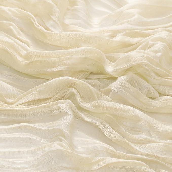 DeZerlor 20 Pack Beige Cheesecloth Napkins Spring Cloth Napkins Set of 20 Cream Dinner Napkins Bulk 21x21 Inches for Wedding Bridal Shower Baby Shower Parties