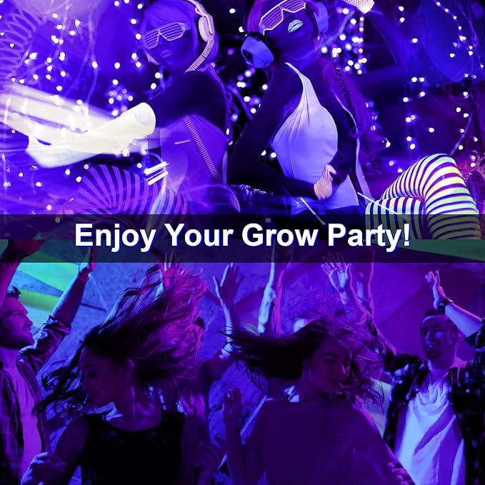 12 Pack Black Light Fairy Battery Operated UV Waterproof Silver Wire 7 Ft 20 Led Firefly Starry Moon Lights for DIY Glow Party Body Paint Halloween Decor