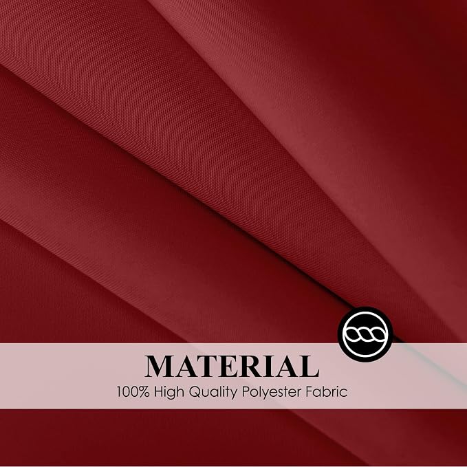 Rectangle Tablecloths 90x132 Inch 2 Pack Red Tablecloth for 6ft Washable Decorative Linen Polyester Table Cloths for 8ft Dining Table Banquets Buffet Parties and Wedding