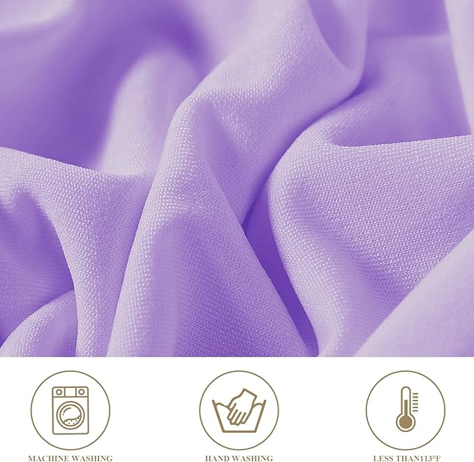 magalo 12 Pack Lavender Spandex Folding Waterproof Chair Cover, Stretch Chair Cover Protector for Wedding, Party, Dining Banquet and Other Special Events