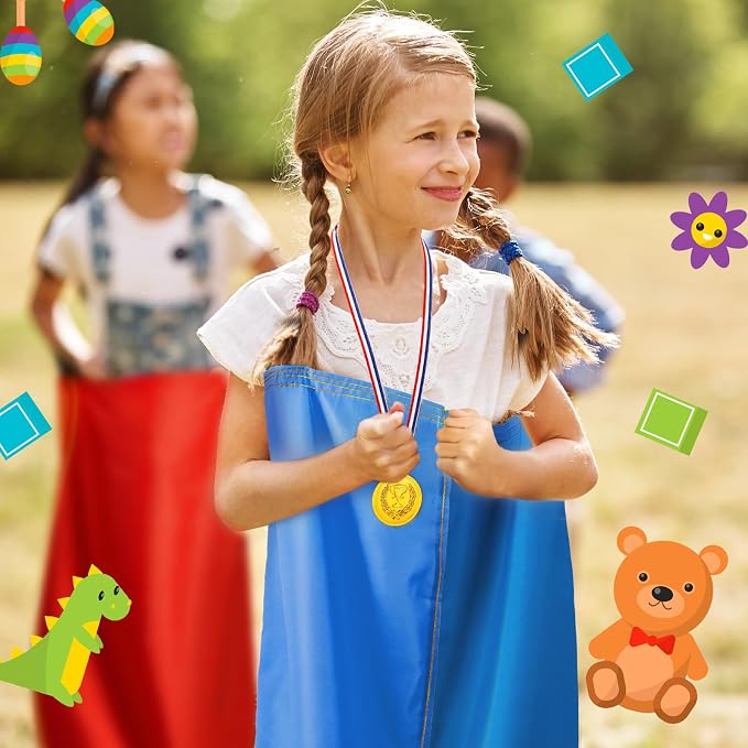 Yunsailing 40 Pieces Potato Sack Race Bags Large Bags Lawn Outdoor Games Party Games for Kids School Adults Family Backyard Party Birthday Outside Egg Spoon Race Easter