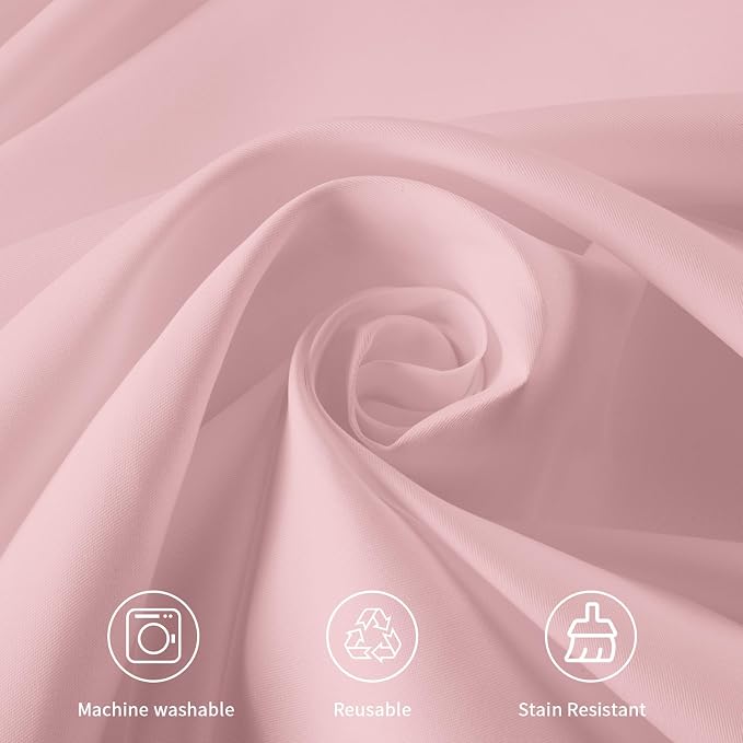 Fixwal 120 Inch Pink Round Tablecloth, 6 Pack Round Table Cloth Polyester Fabric Washable Table Covers for Wedding, Party, Banquet, Dining, Birthday Events