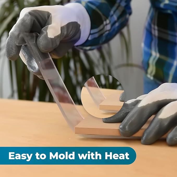 Fab Glass and Mirror Plastic PET 12"x12"x1/2" (12mm) Thick Acrylic Plexiglass Sheet with Protective Film, Light Weight for DIY Craft Projects, Picture Frame, Signs & Table Top, Clear (ACR12M12X12SQ)