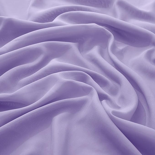 VACVELT Lilac Chiffon Fabric by The Yard, 60 Inch Wide Chiffon Sheer Fabric Bolt Wedding Draping Fabric, Soft Chiffon Fabric for Wedding Arch Draping Backdrop, Party Decoration (Pre-Cut, 3 Yards)