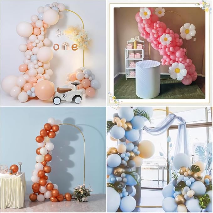 7.2FT Metal Arch Backdrop Stand, Elegant Gold Wedding Arch for Baby Shower, Birthday Party, Graduation Ceremony and Event Decorations