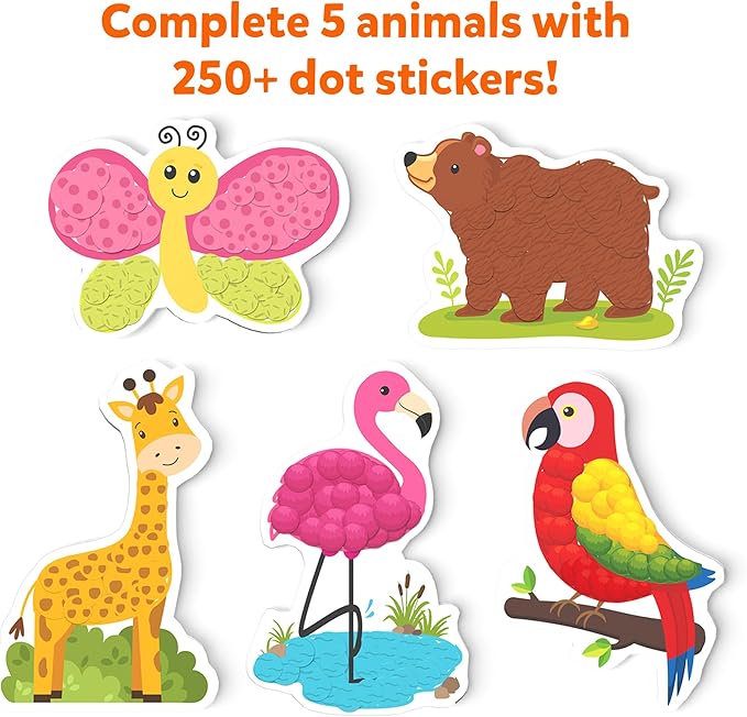 Skillmatics Party Favors (Pack of 15) - Dot It Animal Sticker Art for Kids, 500+ Stickers, Mess-Free Crafts, DIY Travel Activity, Return Gifts for Boys & Girls Ages 3, 4, 5, 6, 7
