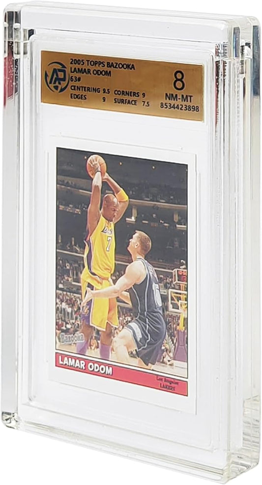 Acrylic Magnetic Top Open Single Graded Card Display Case - 0.9in Thick High Transparency Holder for PSA Baseball/Sports Cards - PSA Card Display, (1 Card + No Base, 1)