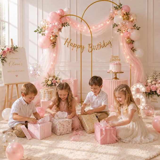 5FT Arch Backdrop Stand, Balloon Arch Stand, Metal Background Arch Stand, Backdrop Arch Frame, Wedding Arch for Backdrop