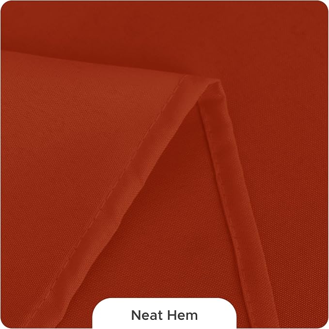 Fitable 8 Pack Rectangle Tablecloths: Stain Resistant Wrinkle Free Table Clothes, Washable Reusable Polyester Table Covers for Wedding Party Birthday Banquet Reception(Rust, 70x108 Inch)