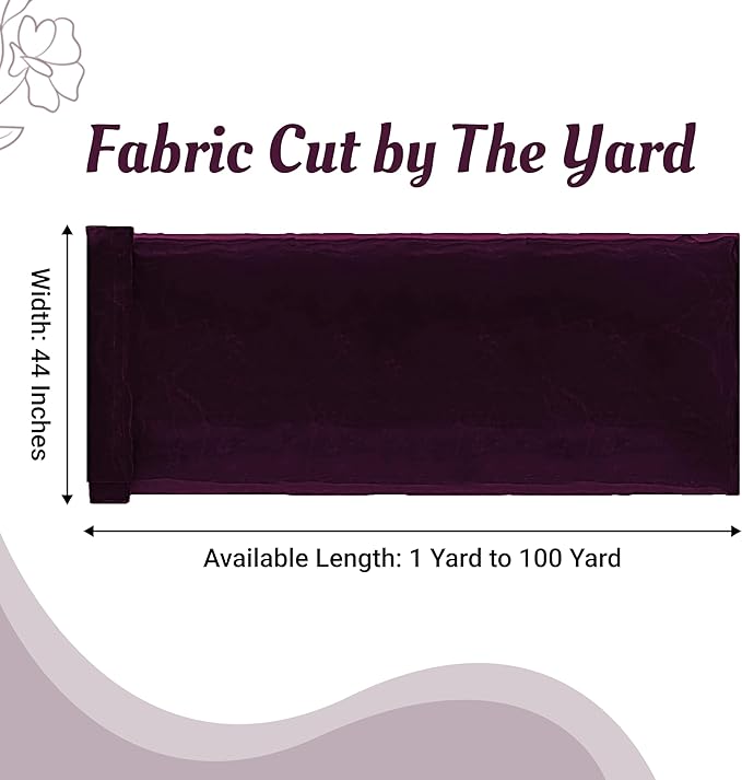 MDS Pack of 15 Yard Sheer Organza Fabric for Wedding Party Home Event Banquet Decorations, Backdrop Curtain Craft Dress Sewing Fashion DIY Crystal Organza Tulle Fabric Bolt 44” Wide - Plum