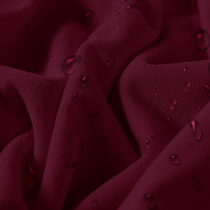 12 PCS Waterproof Stretch Spandex Folding Chair Covers, Dining Room Chair Slipcovers Protector for Wedding, Banquet, Party, Holidays, Celebration and Decoration（Burgundy）