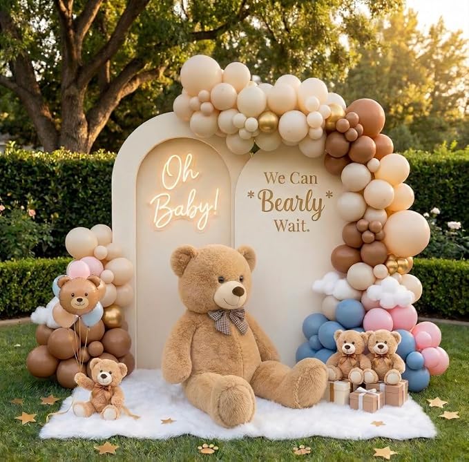 MaoGoLan 3 Pieces Bulk Teddy Bears Stuffed Animals Baby Shower, Soft Small Stuffed Teddy in Bulk, 13.5" Cuddly Mini Teddy Bears Centerpiece,Wedding,Party,Engagement