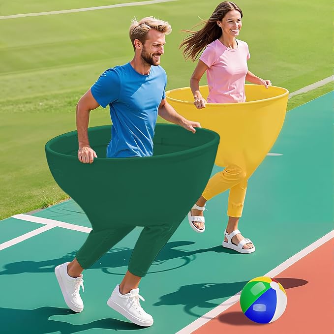 Granny Pants Yard Game for Adults and Family, Big Pants Ball Catch Game Set with 2 Giant Pants Green & Gold, 8 Balls & 1 Air Pump, Hilarious Outdoor Lawn Tossing Games for Backyard BBQ Party