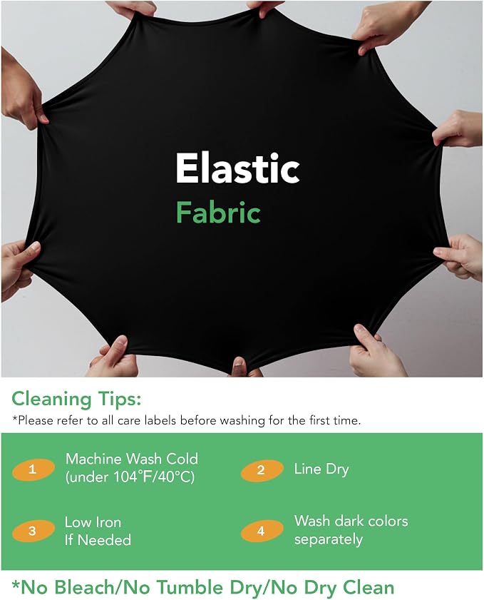 KeyWave Cocktail Table Tablecloth with Skirts - 24x43 Inch Wavy Spandex High Top Cocktail Table Covers, Ruffle Drape Highboy Tablecloth Reusable for Party Wedding Cake Standing Table, Black, 6 Pack