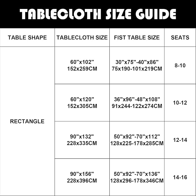 6 Pack Black Tablecloth 60 x 102 Inch Table Cloth for 6 Foot Rectangle Tables, Wrinkle Resistant Washable Polyester Fabric Table Covers for Party, Wedding,Dining,and Banquet
