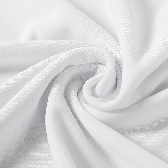 Chair Cover, 12PCS, Durable, Removable, Spandex & Polyester, Solid, White, Furniture Cover for Chair, Great Protection for Living Room, Wedding, Hotel, Restaurant