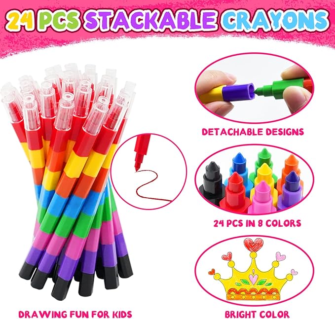 ZMLM 24 Pack Coloring Books for Kids with Crayons,Party Favors for Kids 4-8, Goodie Bags Stuffers for Toddlers, Classroom Prizes Birthday Return Gifts (Girls)