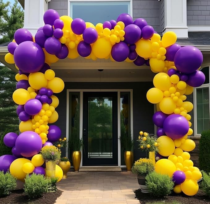 Dark Purple Balloons-Double Stuffed Lavender Balloon Garland Different Sizes Latex Deep Purple Balloon Arch Kit for Birthday Baby Shower Anniversary Wedding Party Decorations