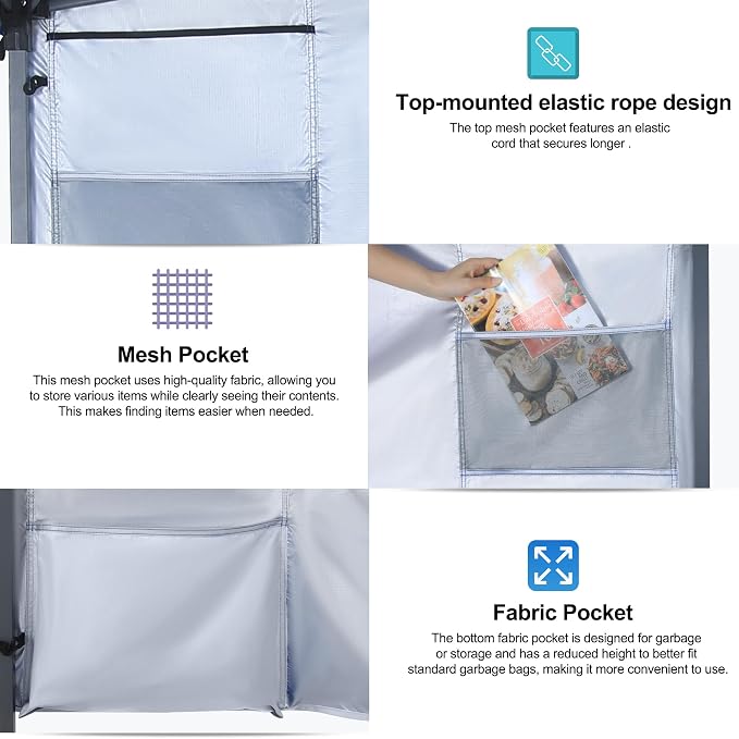 ABCCANOPY Pop Up Canopy with Sidewall,10x10 Outdoor Canopy Tent with Storage Sidewall for Commercial Events with 4 Weights (White)