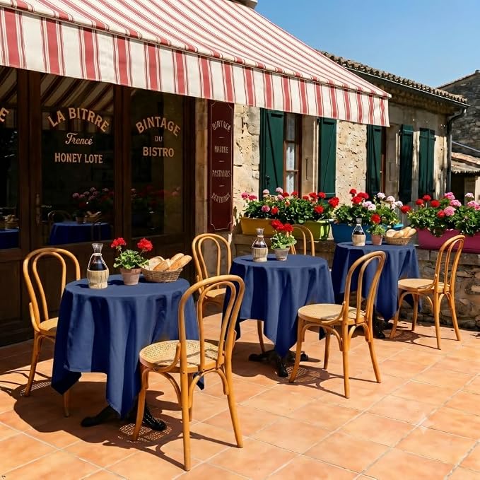 8 Pack Navy Blue Square Tablecloth 54x54 Washable Polyester Table Cloth for Square or Round Tables, Wrinkle Resistant Fabric Decorative Covers for Dining Party Banquet Buffet and Wedding