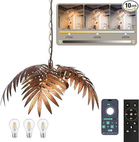 Vintage Chandelier, Height-Adjustable Pendant Light, Industrial Metal Chandelier, Unique Rustic Tree Lighting for Kitchen, Living Room, Bedroom