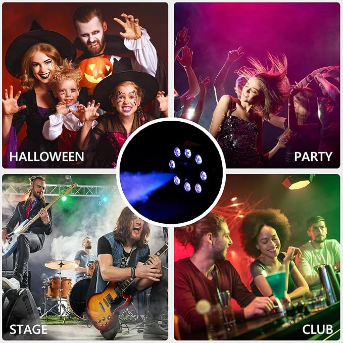 Fog Machine with 8 LED Lights, 700 Watts Smoke Machine with Wireless Remote, Manual Control, Auto Mode-Perfect for Halloween Party Wedding Stage