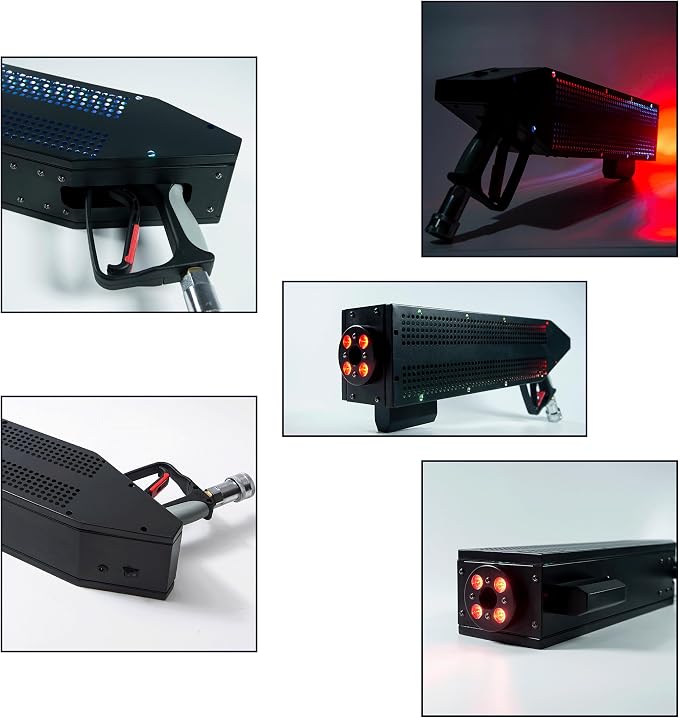 Stage LED CO2 Jet Machine Handheld Stage Effect Smoke Machine CO2 Fog Machine with RGB Lights Cannon for Nightclub Wedding Party Dj Concert Live Party Stage Special Effect