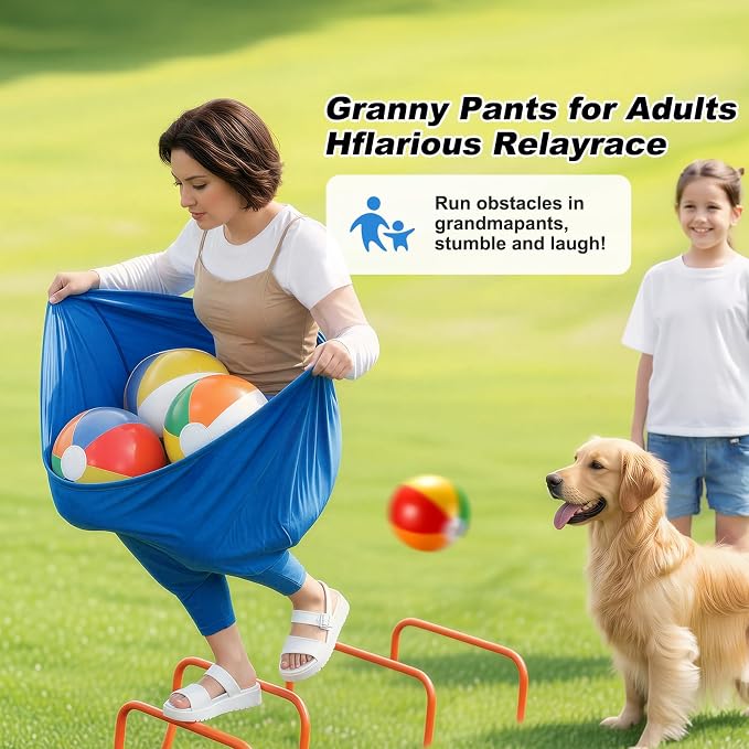 Granny Pants Yard Game Sets,4PCS Granny Pants Family Party Outdoor Games with Bouncy Balls for Adults and Kids,The Family Reunion Ultimate Backyard Party Games
