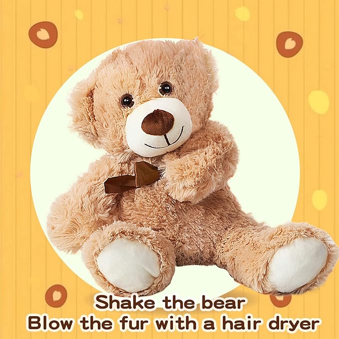 Meooeck 185 Pcs Bear Baby Shower Party Decorations Table Centerpieces 5 Pcs 13. 5'' Gender Reveal Bears 180 Balloons Kit Baby Shower Table Decor for Birthday Wedding(Brown, Nude, White)