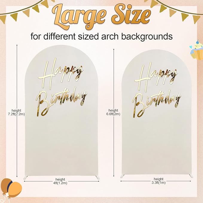 Yousoontic Happy Birthday Sign for Backdrop Large Happy Birthday Sticker Letter Acrylic Mirror Decal for Balloon Arch Wall Kpop Party, Peel Off Acrylic Film(28.5 x 24 Inches,Classic,Gold)
