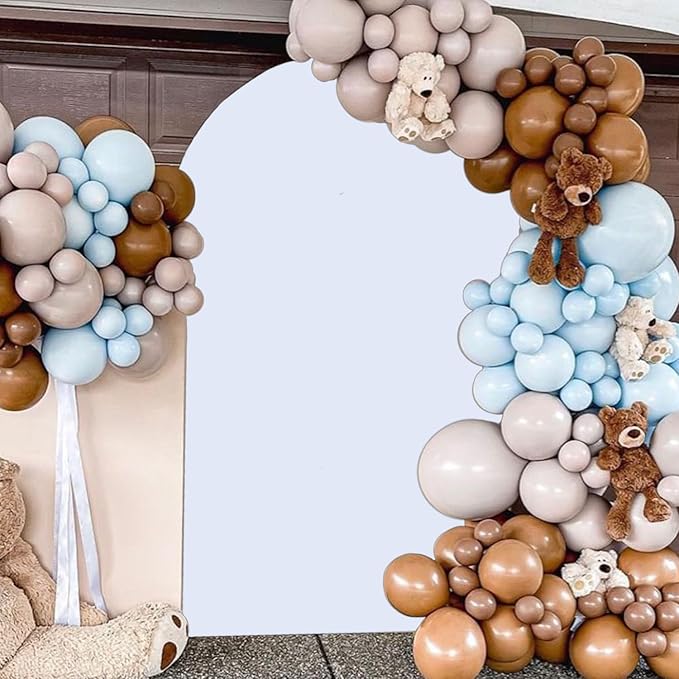 FOTSHARER White Arch Cover Spandex Arch Backdrop Cover 6FT Chiara Arched Cover for Wedding Balloon Arch Back Drop Stand Metal Arch Cover Stretchy Backdrop Fabirc for Birthday Banquet Prom Events
