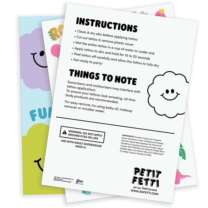 xo, Fetti Dinosaur Tattoos - 38 styles | Birthday Party Supplies, Dinosaur Party Favors, T-rex Decorations