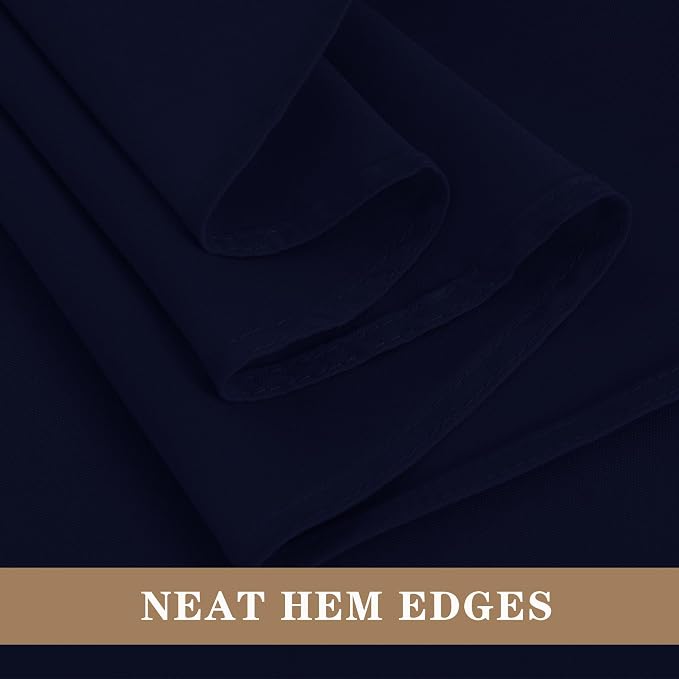 Fitable Navy Rectangle Tablecloths for 6 Foot Tables, 6 Pack - 70 x 108 Inches - Stain Resistant and Washable Table Clothes, Polyester Fabric Table Covers for Wedding, Party, Banquet, Buffect