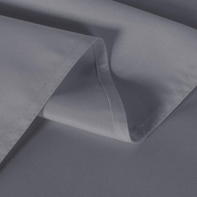 sancua 2 Pack Light Grey Tablecloth 60 x 120 Inch, Rectangle 8 Feet Table Cloth - Stain and Wrinkle Resistant Washable Polyester Table Cover for Dining Tables, Buffet Parties and Camping