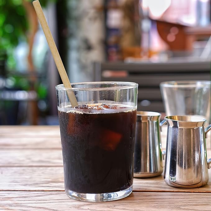 HANSGO Sugarcane Straws, 200PCS Drink Straws Disposable for Hot Cold Drinks, Coffee, Cocktail, Juice Home Favor, The Beach Party, Natural Brown