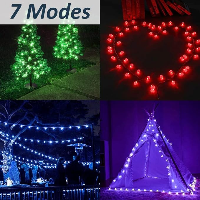 Mocalido 50ft Color Changing Globe String Lights Indoor, Hanging Colored Lights for Bedroom 75 LED USB Powered with Remote, Classroom Fairy Lights, Camping Tent Decor
