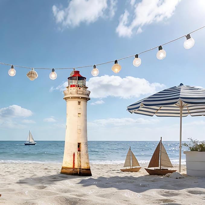 5.6 Ft Lighthouse Cardboard Cutout Life Size Coastal Nautical Standee Lighthouse Stand Up Backdrop Props for Beach Theme Party Events Photo Booth Classroom Indoor Outdoor Decoration