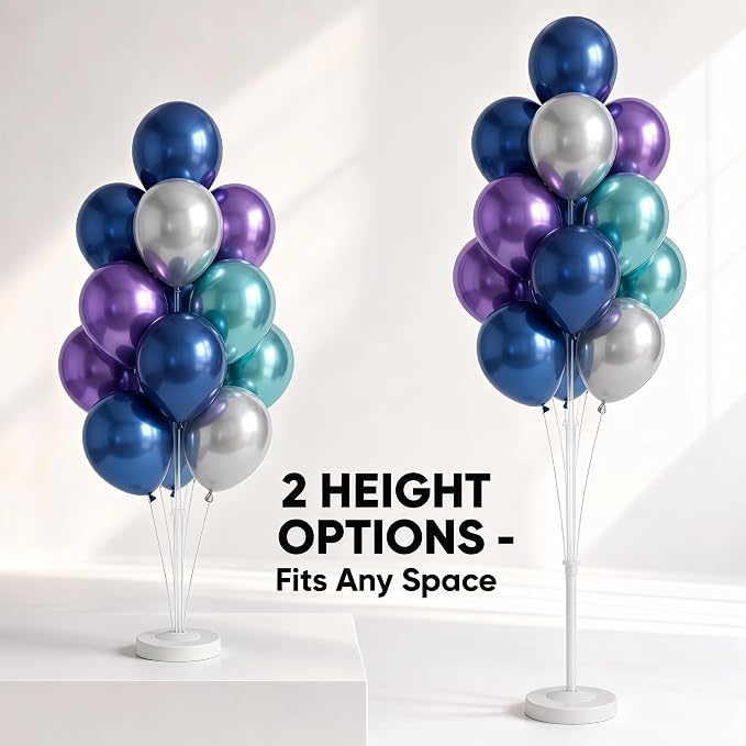 Balloon Column Stand Kit with Balloons, Base and Pole, Balloon Column Kit for Floor or Table Backdrop Decoration for Party Wedding Baby Shower Birthday Graduation (Mermaid)