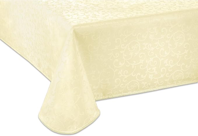Lenox Opal Innocence 60"x102" Oblong Tablecloth, Ivory