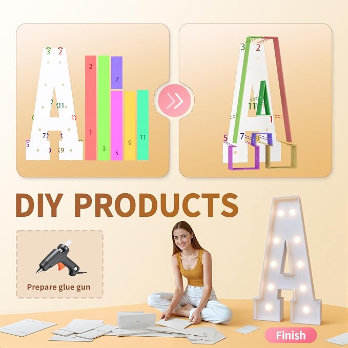 imprsv 4FT Marquee Light Up Letters for Birthday Party Decorations Large Marquee Letters for Wedding Event Bridal Shower Engagement Anniversarty Party Decor,Letter F