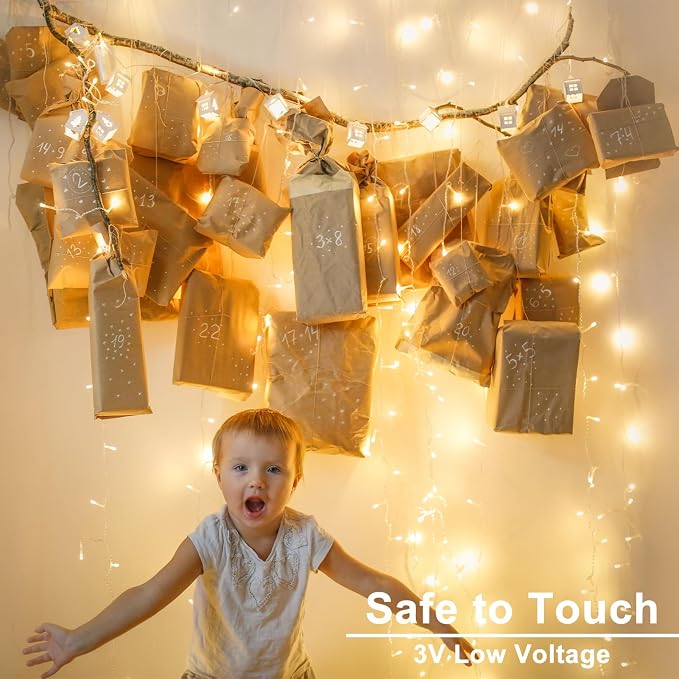 66Ft String Lights Battery Color Changing Christmas Lights for Indoor | 200 LED,Dual Color Changing,Remote, Timer,12 Lighting Modes,Waterproof,Fairy Lights for Bedroom Christmas Decor