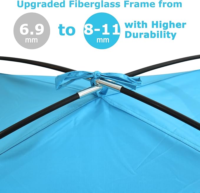 COMMOUDS Beach Tent Sun Shelter for 3/4/6/8 Person, UPF 50+ UV Protection Beach Shade Canopy Tent, Lightweight, Easy Set Up and Carry