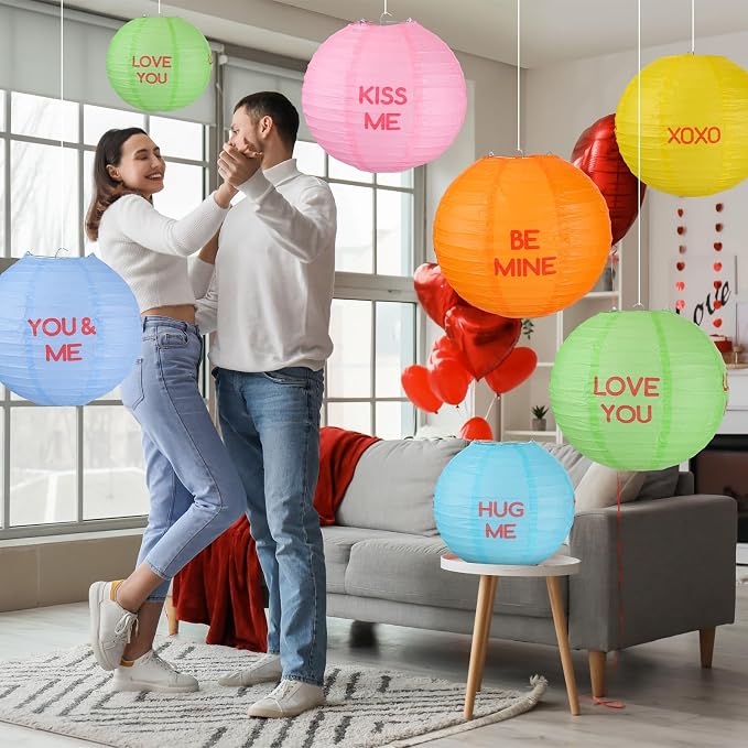Retisee 12 Pcs 10 Inch Hanging Paper Lanterns Party Decorations Pastel Classroom Decor for Birthday Back to School Party Decoration for Classrooms Wedding Birthday Ceilings(Fresh Color,Lovely)